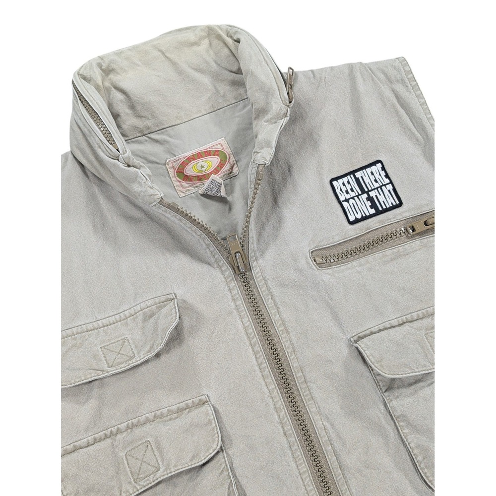 Banana Republic Mill Valley Safari Photojournalist Vest Mens L Tan Vintage‎ 80s